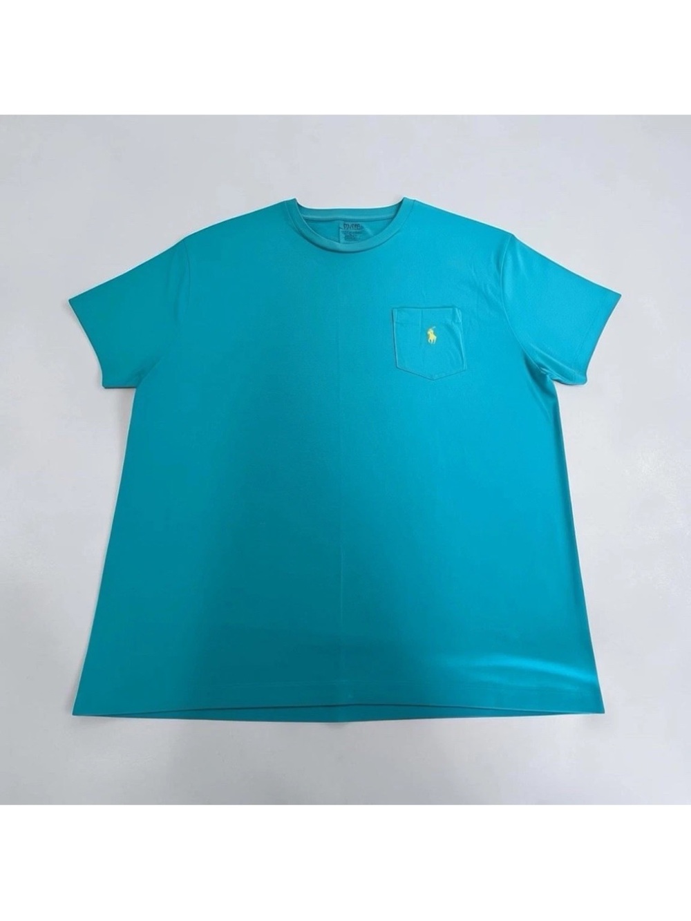 Polo by Ralph Lauren Teal Short-Sleeve Pocket Tee with Yellow Pony - Picture 2 of 4